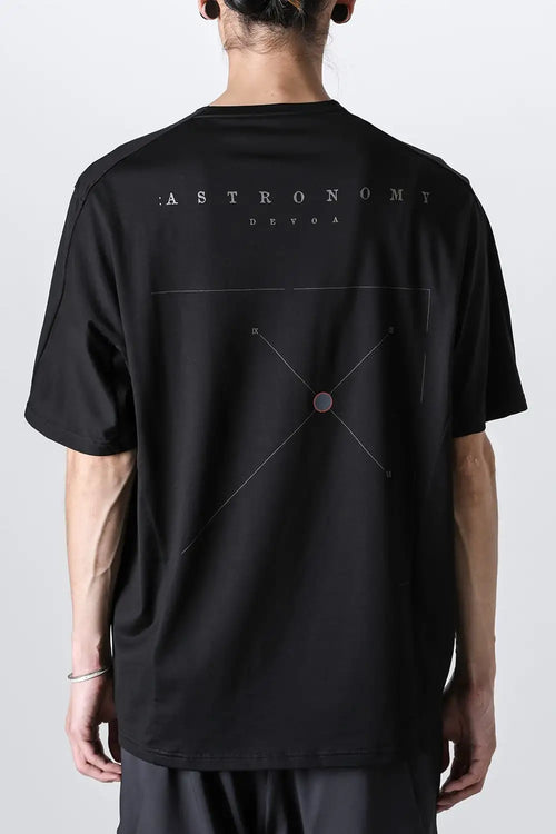 Short sleeve astronomy print B Black - DEVOA