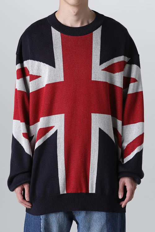 crew neck sweater.(union jack) - TAKAHIROMIYASHITATheSoloIst