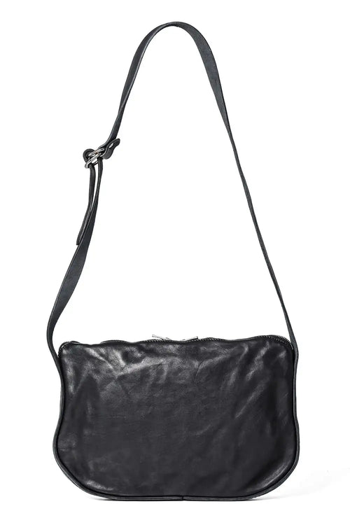 Medium Crossbody Bag Soft Horse Full Grain - RD01 Black - Guidi