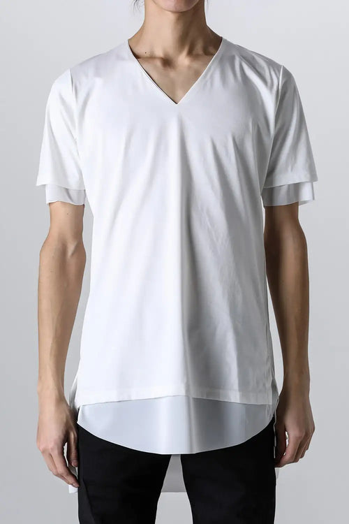 Layerd T-Shirt White - kiryuyrik