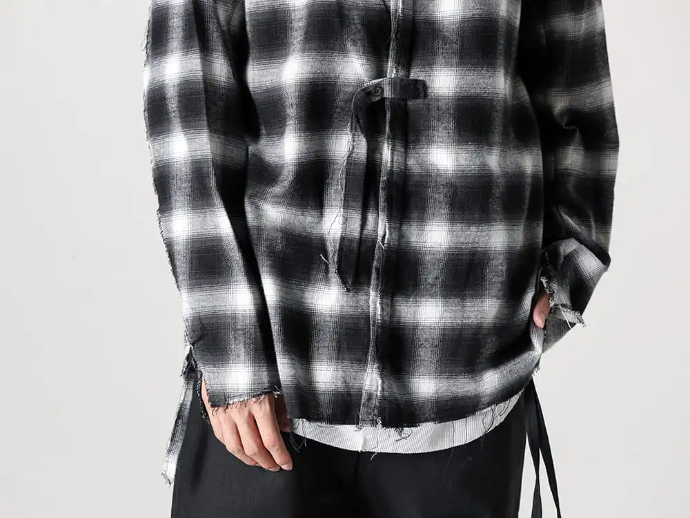 ASKyy 23-24AW  - Special order checked shirt Style - No collar checked shirt for adults, not too casual! - FAS-LIMITED-01 - FASCINATE Limited Check Shirts 2-008