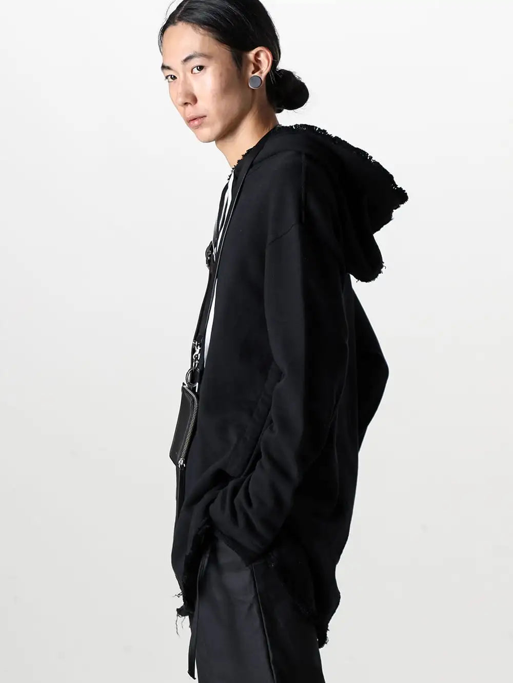 ASKYY  - Plus a unique design when wearing it!  Black parka style that stands out 「L.GRAY cord」! - J1-Logy-Black - Oversized Parka Black 2-002