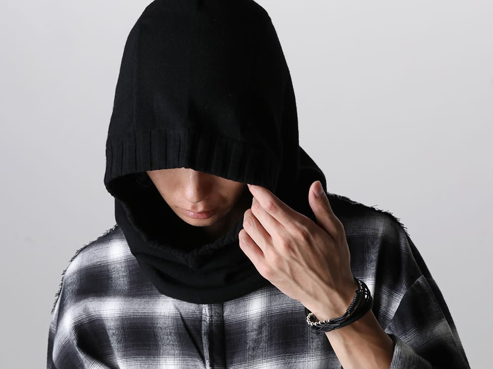 TAKAHIROMIYASHITATheSoloist 23-24AW STYLING - TAKAHIROMIYASHITATheSoloist - 23-24AW collection Style #1 - sk.0014bAW23-Black - lambs wool huge balaclava Black 1-001