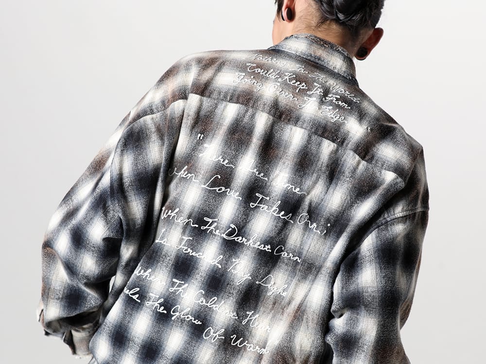 Maison MIHARAYASUHIRO 23-24AW - A11SH075 - Vintage-Like Check Shirts Black 3-005