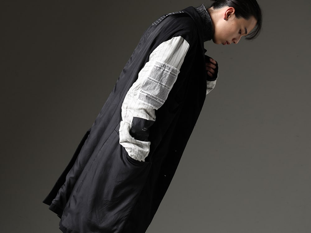 nude:masahiko maruyama 2023-24AW - nude:masahiko maruyama's long jacket that can be enjoyed in two ways - DS-255(Oversized Long Jacket w/Printed Patches) - 2-009