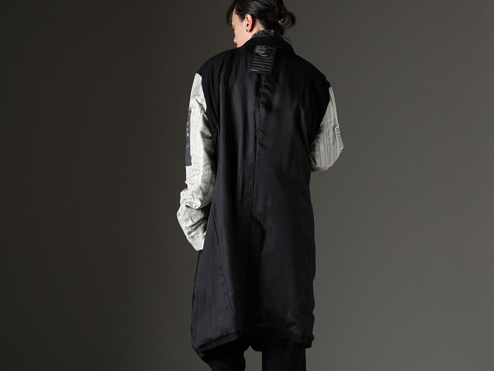 nude:masahiko maruyama 2023-24AW - nude:masahiko maruyama's long jacket that can be enjoyed in two ways - DS-255(Oversized Long Jacket w/Printed Patches) - 2-010