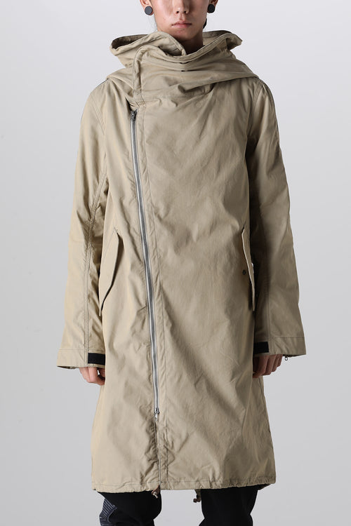 Multi Zip Military Hoodie Coat - Without Patches Beige - nude:masahiko maruyama