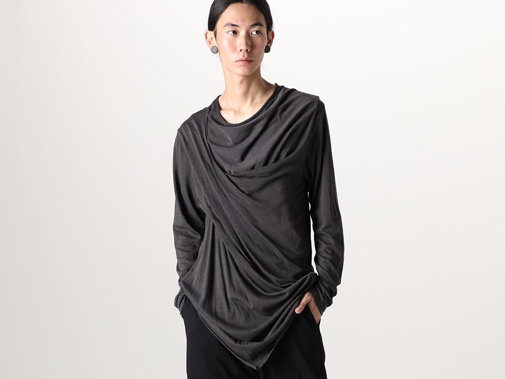 Julius 2023-24AW - 839CUM5 - Venus Long sleeve Cutsewn - 839CUM5-Dark Gray(Venus Long sleeve Cutsewn Dark Gray) - 4-008