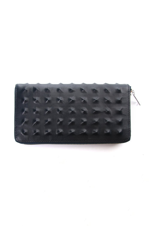 Invisible Studs Long Wallet Navy - MIHARAYASUHIRO