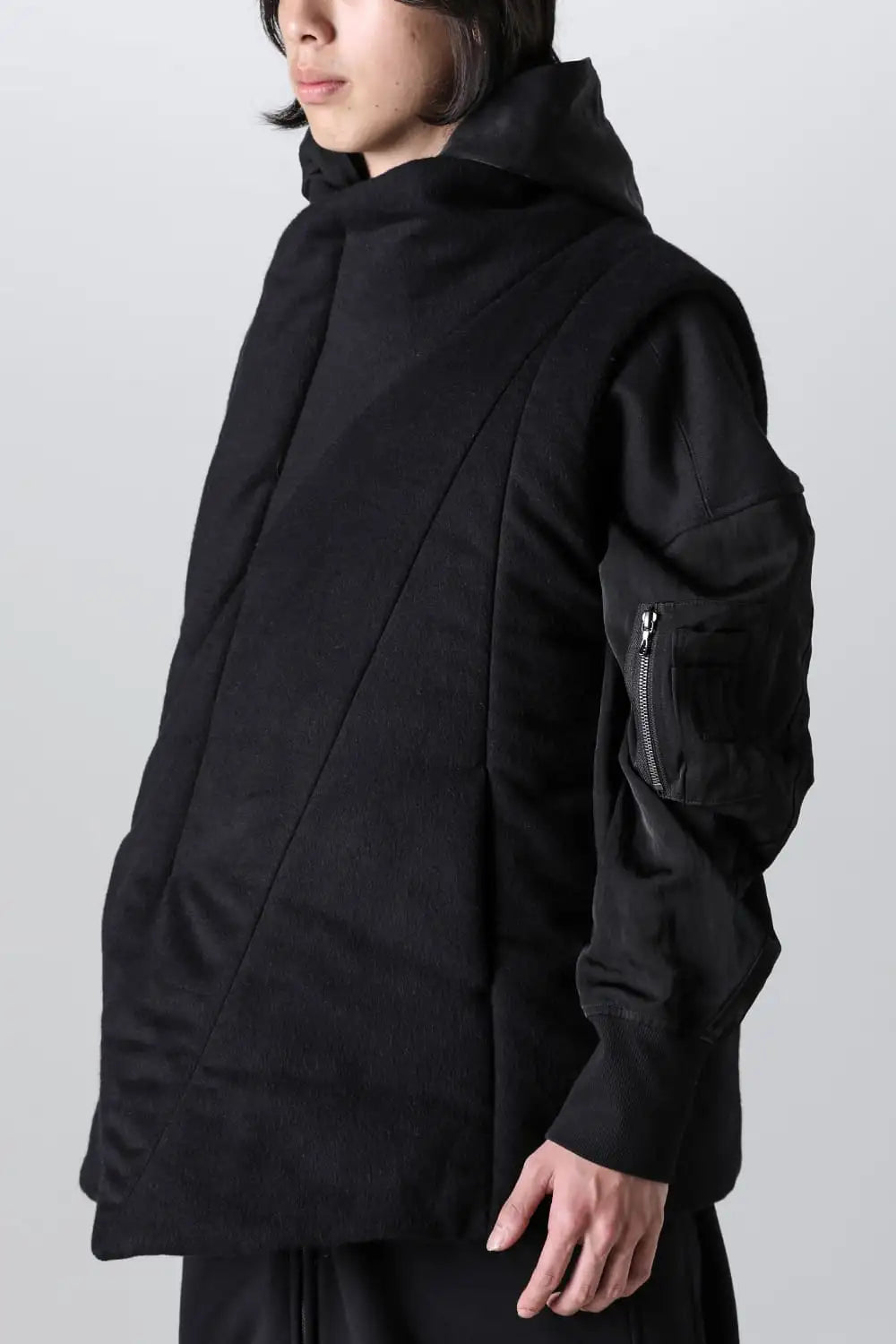 Julius Black Hooded Coat