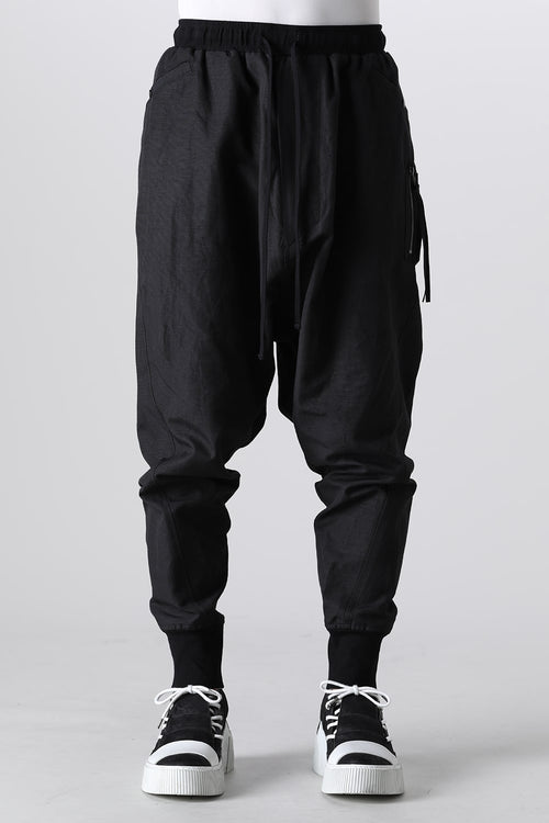 Nylon/Cotton Grosgrain Sarrouel Pants Black - JULIUS