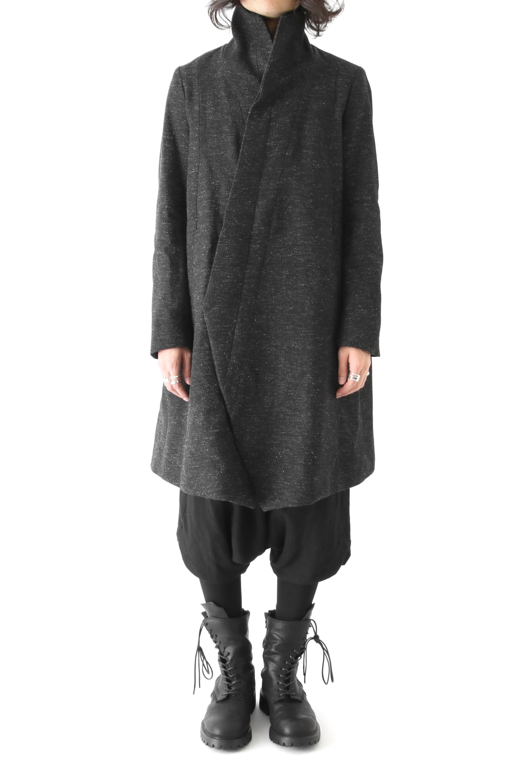 607COM2-CH-charcoal | SEAMED EDGE COAT | JULIUS | Online 