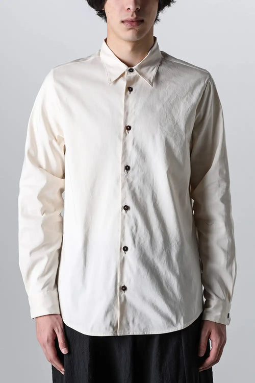 24SS-S1-SC : Yokeless Shirt Silk Cotton - NOUSAN