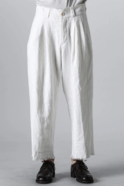Cropped Pants - b White - NOUSAN