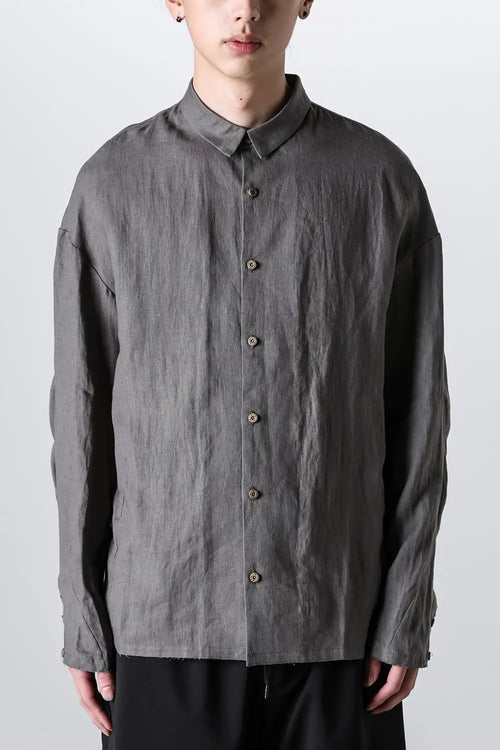 Shirt loose fit hemp Slate Gray - DEVOA
