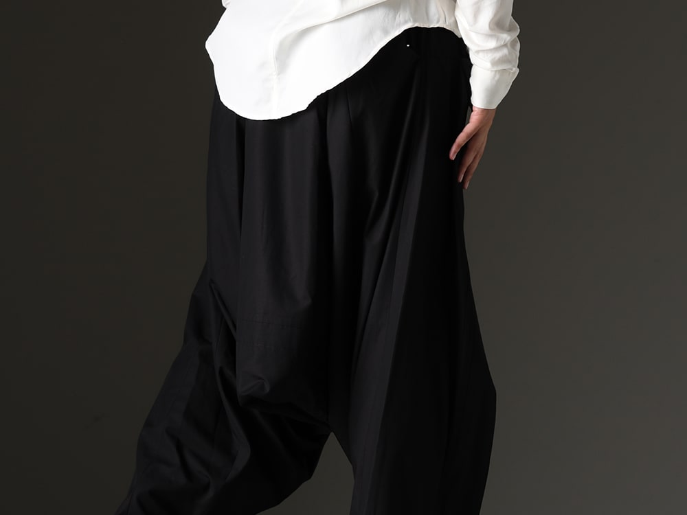 Julius 2023-24AW - Select wide sarouel pants finished with oversilhouette. - 837PAM14(Viscose/Cotton Cinz Cloth Wide Sarrouel Pants) - 3-005