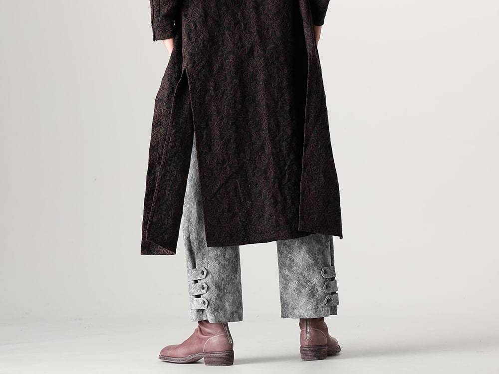 kujaku / GUIDI 2023-24AW - Decadent and eye-catching pants in light coloring - P-732(Pre-dyed Jacquard Pants) 796Z-CO149T(Short Back Zip Boots - Horse Full Grain Leather CO149T - 796Z) - 3-003