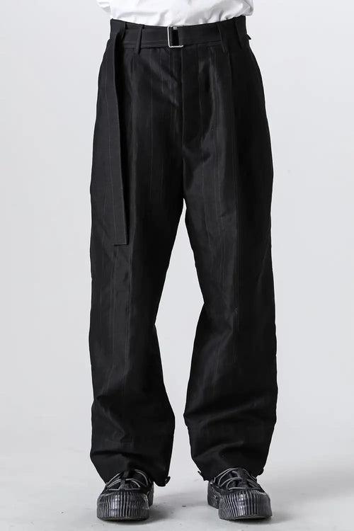 Cuffs baggy pant cotton / linen stripe - ISO
