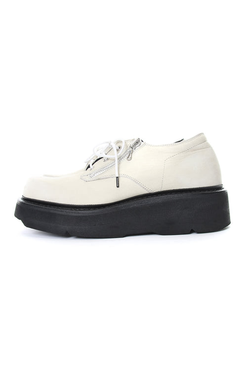 DOUBLE ZIP THICK-SOLED SHOES Ivory - JULIUS - ユリウス