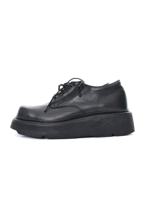 DOUBLE ZIP THICK-SOLED SHOES Black - JULIUS - ユリウス