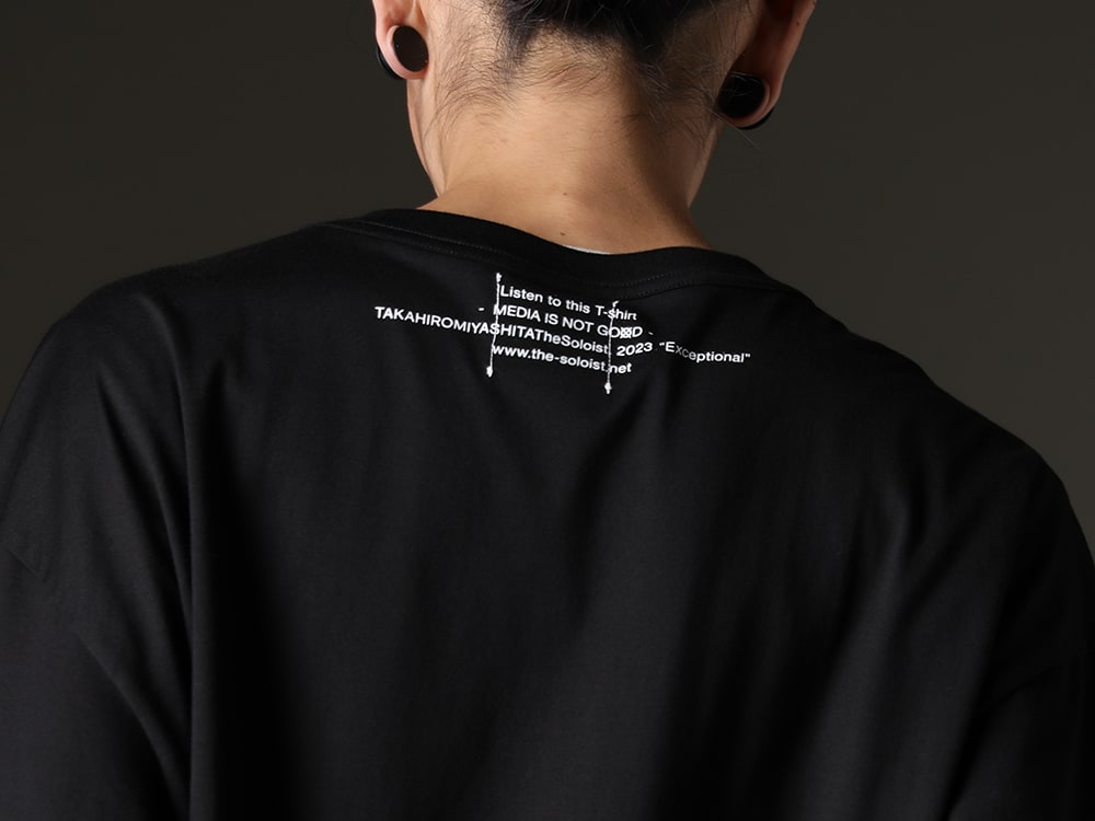 TAKAHIROMIYASHITATheSoloist 2023-24AW - Collaboration items by Oscar Painter - soc.0002-Black(Oversized S/S Pocket tee (media is not go⨂d. type 1) Black) - 2-005