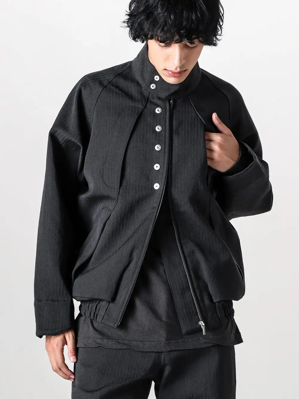 カラーブラックomar afridi 23aw distorted short blouson