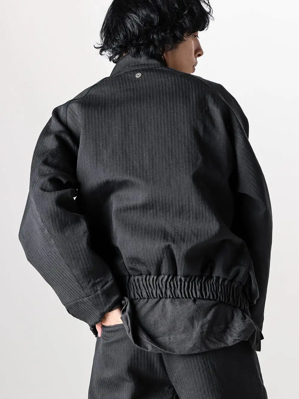 プチプラ Omar afridi 22aw pleated leather jacket - ジャケット/アウター