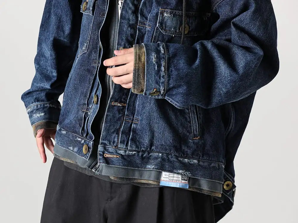 Maison MIHARAYASUHIRO 23-24AW  - A11BL022 - Mix Layered Denim Jacket 2-004