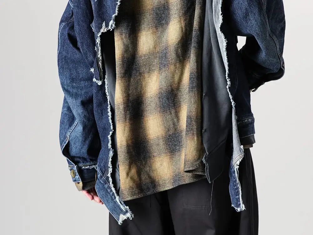 Maison MIHARAYASUHIRO 23-24AW  - A11BL022 - Mix Layered Denim Jacket 2-006