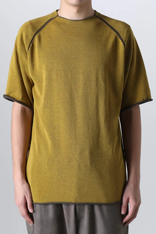 Short sleeve High twist cotton Yellow - DEVOA