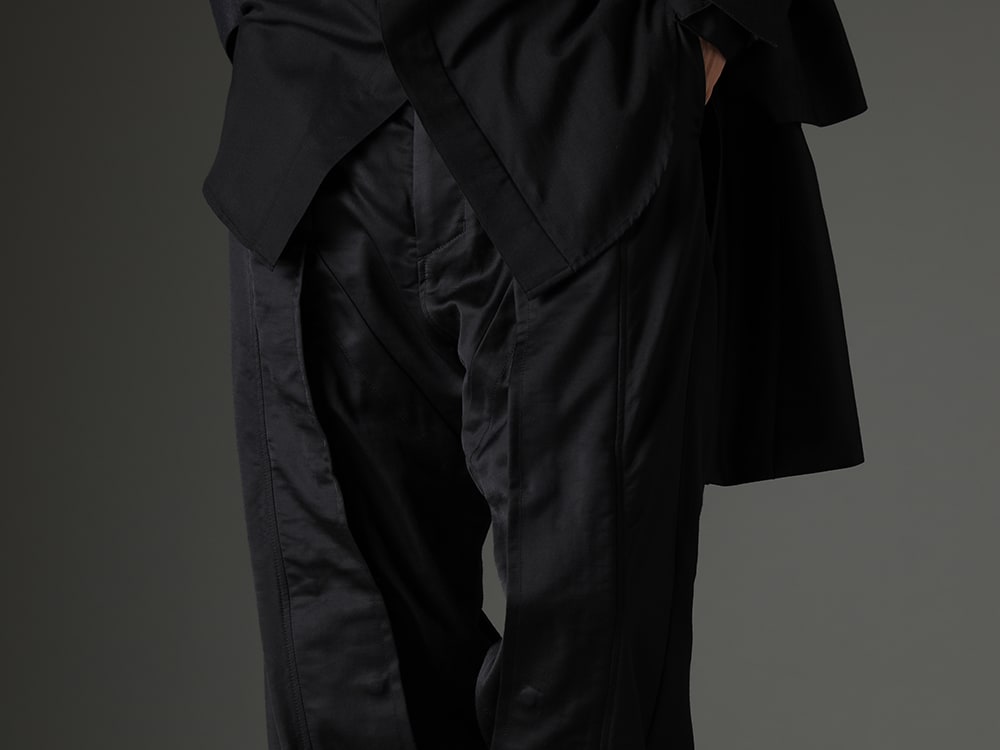 JULIUS 2023-24AW - For pants, select wide pants with a daring thickness. - 837PAM2(Cupra/wool satin wide pants) - 3-003