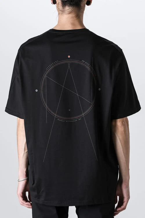 Short sleeve astronomy print C Black - DEVOA