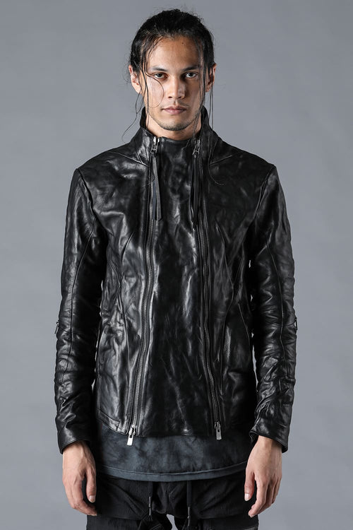 Double Zipper Horse Leather Jacket - D.HYGEN