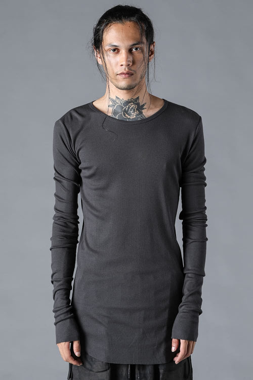 Modal x Cotton Ribbed Terry Robe Sleeve T-Shirt - D.HYGEN