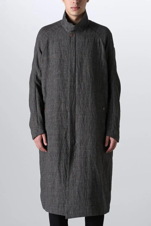 Coat linen / glen check - DEVOA