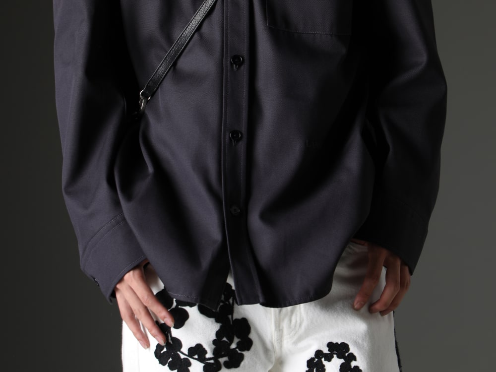 LANVIN 2023-24AW - Simple, classy one-point shirt - RM-SI0026-5793-H23(Twisted Cocoon Overshirt) - 2-005