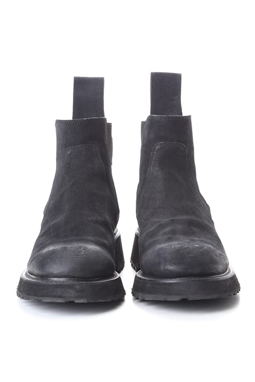 COATED SUEDE CHELSEA BOOTS BLACK - JULIUS