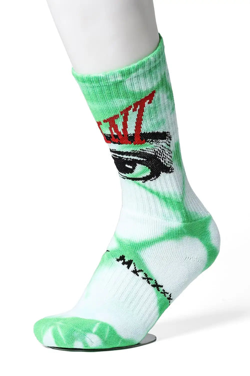 EYE Socks Tie Dye Green - SAINT Mxxxxxx