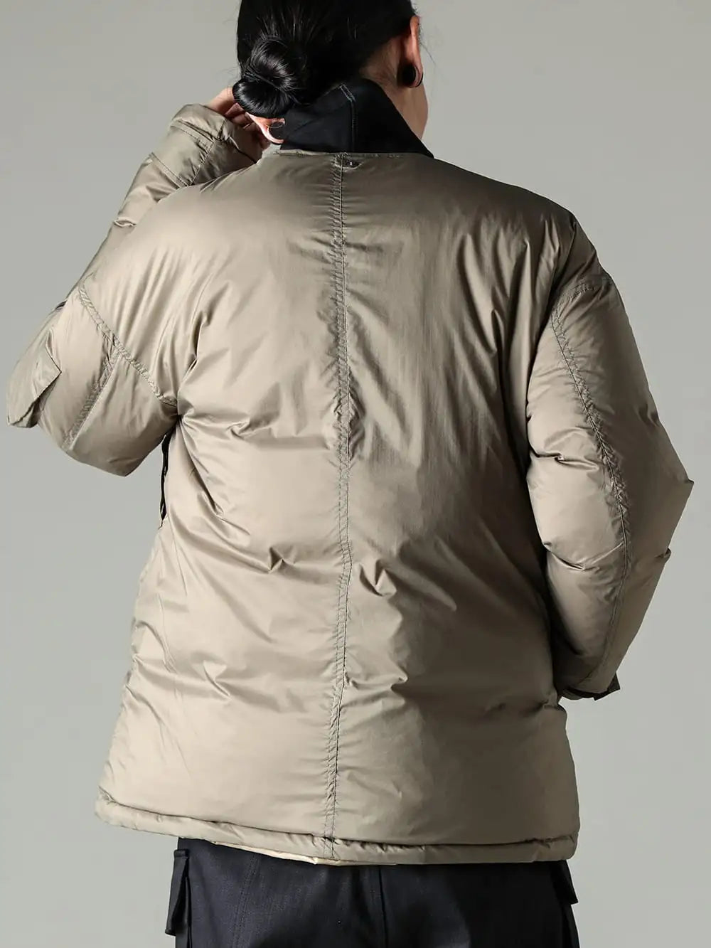 The Viridi-anne 23-24AW  - Basic Bomber Jacket Style! - vi-3623-06-khaki - Down Jacket Khaki 2-004