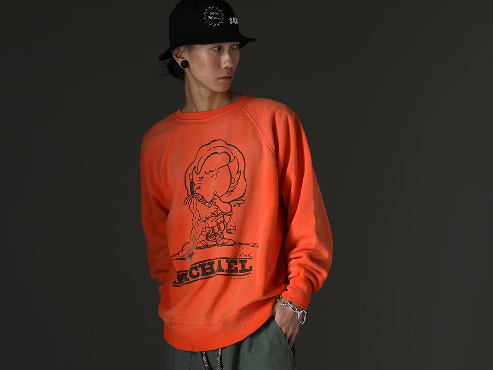 ©SAINT M×××××× / TAKAHIROMIYASHITATheSoloist 2023-24AW - Two types of sweatshirts with a brand-like feel - SM-A23-0000-023(MICHAEL Sweat shirt) SM-A23-0000-065(SAINT SAINT Bucket Hat) sa.0037SS23-Silver(bone shaped carabiner bracelet./L/Silver) - 2-009