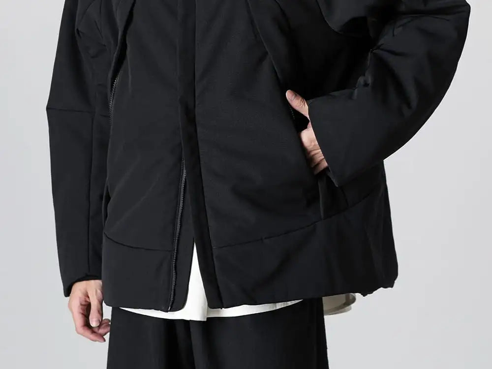 LANTERN 23AW  - Select a blouson with LANTERN's unique built-in heating system and a band collar shirt - MNA-LAN-06-Heating Hooded Blouson Black 2-004