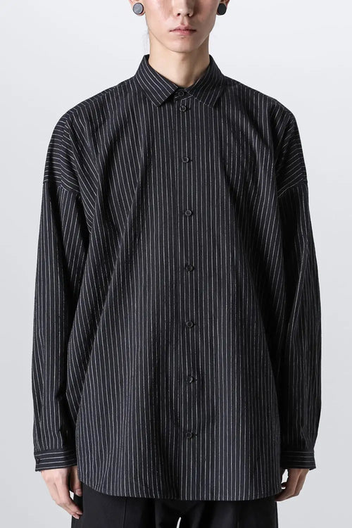 SHIRT#100 Cotton Shirting Black Stripe - JAN-JAN VAN ESSCHE