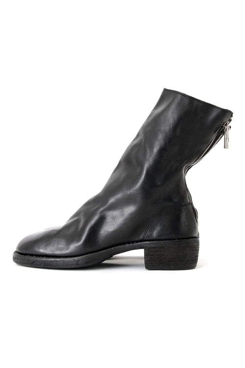 Back Zip Boots Double Sole - Horse Full Grain Leather - Guidi