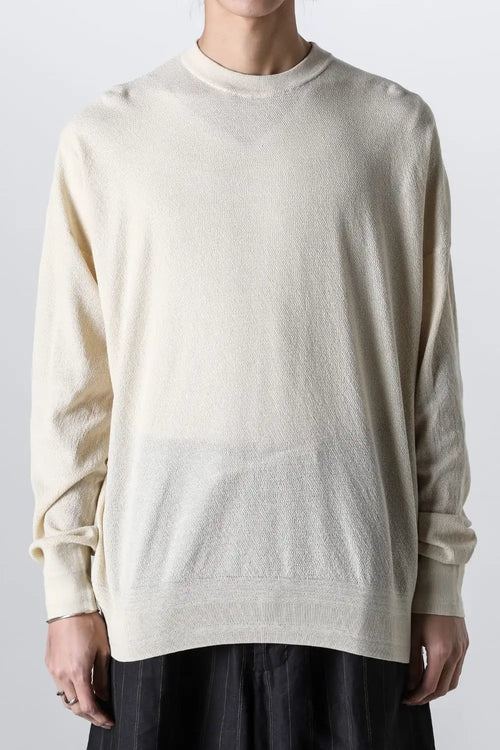 Pullover knit cotton / linen / silk Ecru - DEVOA