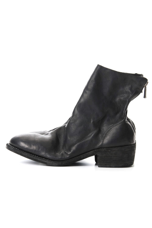Back Zip Boots Double Heel Single Sole-KANGAROO Full Grain Leather - Guidi