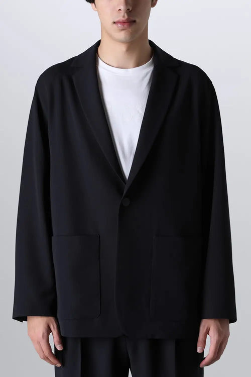 Relaxed Shoulder Jacket Dark Navy - IRENISA