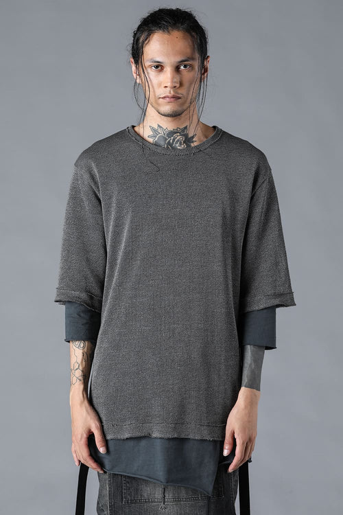 Washi x Rayon Knit Layered T-Shirt - D.HYGEN