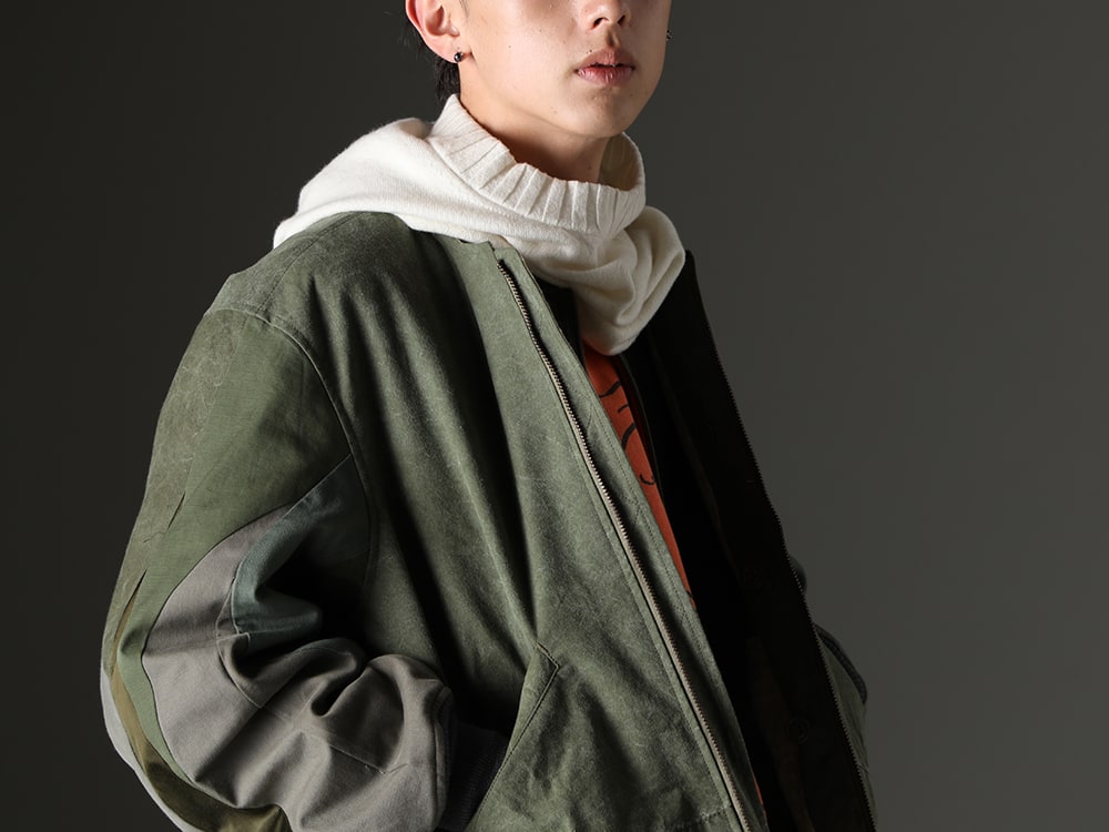 ink / TAKAHIROMIYASHITATheSoloist 2023-24AW - Military-Inspired Statement Piece for the Season - ink23AW-02(BIRD-1 Jacket) sk.0014bAW23-White(lambs wool huge balaclava White) - 2-005