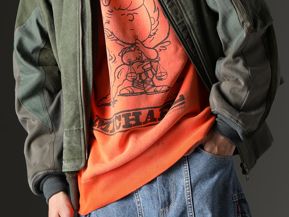 ink / SAINT MICHEAL 2023-24AW - Military-Inspired Statement Piece for the Season - ink23AW-02(BIRD-1 Jacket) SM-A23-0000-023(MICHAEL Sweat shirt) - 2-007