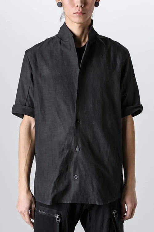 Uneven Dyed Linen x Rayon Tailored Shirt JKT - D.HYGEN